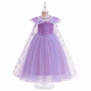 Vestido de Princesa para Niñas Pequeñas, Decoración de Lentejuelas, Material de Poliéster, Ropa de Cosplay Infantil para Televisión y Cine - Product Image 5