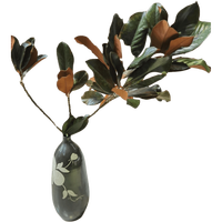 Fleur de Magnolia Grandiflora Préservée, Feuille de Glycérine, Fleurs Géantes Longue Durée, Composition Florale au Sol, Décoration de Centre de Table de Mariage