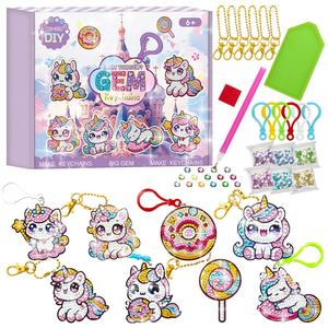 Kit portachiavi fai da te con unicorno e gelato fatti a mano giocattolo in pasta creativa e artigianato sirena per portachiavi personalizzati per bambini - Product Image 2