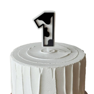 ท็อปเปอร์เค้กลายวัวน่ารัก รูปทรงเลข 3 ทำจากอะคริลิค สำหรับตกแต่งงานวันเกิดเด็กแรกเกิด - Product Image 5