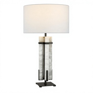 Lampe de table en bronze et albâtre pour la décoration de la maison, chambre à coucher, hall d'hôtel, chambre d'hôtel - Product Image 1