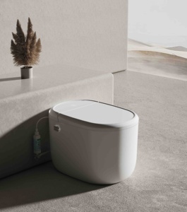 WC intelligent haut de gamme avec chasse d'eau entièrement automatique, siège chauffant, télécommande, cuvette allongée pour femmes MDG9 Voice - Product Image 1
