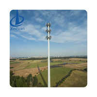 Poteau télécom tubulaire en acier à tube unique de 20 m à 80 m pour mât d'antenne de tour mobile, tours de télécommunication et accessoires