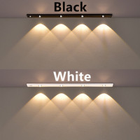 Barres lumineuses LED rechargeables USB-C avec détecteur de mouvement, intensité réglable, veilleuse portable à induction pour armoire, cuisine et chambre