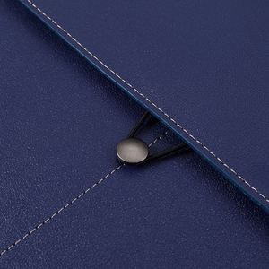 Letter Size <b>A4</b> Business <b>Leather</b> Document Storage Bag with Elastic Rope Buckle Waterproof Contract File <b>Folder</b> for Office Data - Product Image 5