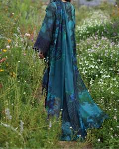 Ensemble de costumes Shalwar Kameez traditionnels indiens et pakistanais de qualité supérieure pour femmes, coupe régulière, longueur au sol, pour fêtes et mariages - Product Image 4