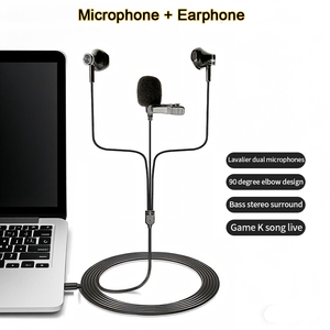Mini Clip portátil, micrófono Lavalier de solapa, auriculares con cable para grabación de vídeo de Karaoke, transmisión en vivo, Vlogging, clases en línea - Product Image 6