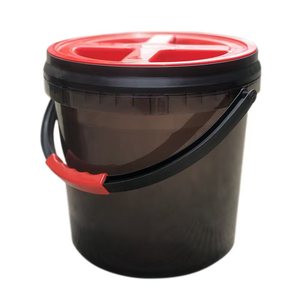 Seau de lavage de <span class=keywords><strong>voiture</strong></span> robuste translucide de 18 L avec couvercle - Seau de detailing fumé compatible avec Grit Guard - Vente en gros - Product Image 1