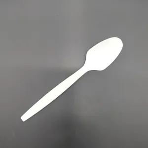 Cpla phân hủy sinh học Bộ đồ ăn đồ ăn bảo vệ môi trường dùng một lần ngã ba PLA dao kéo 7 inch Tea Spoon cho nhà hàng