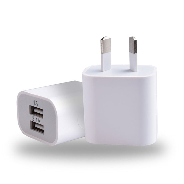 Wholesale 5V 2A Dual USB Charger Cube Box New Zealand Australia Wall Plug for Smartphone 10W Output Power