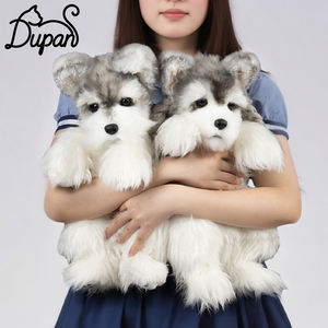 DUPAN Schnauzer Kawaii צעיף ורוד סימולציה באיכות גבוהה רך ממולא בפלאש בובת תרמיל מתנה ללוויה - Product Image 1