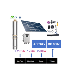 Pompa dell'acqua con girante in plastica serie 4 pollici 9,2 m ³/h 125m testa 300V 2200W per irrigazione agricola in serra - Product Image 1