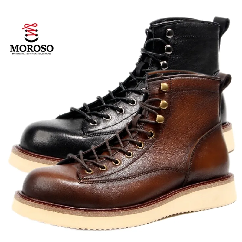 New style in spring and summer Vintage hiking boots, high-top shoes, Martin boots boots for men shoes leather