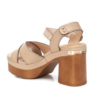 Sandales à talons pour femmes Carmela, beige, plateforme, talon bloc, chaussures d'été - Product Image 3
