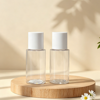 Botella de Plástico PET Cilíndrica para Cosméticos y Cuidado de la Piel, con Tapa Transparente y Cierre de Rosca, Fabricada en China, Personalizable (OEM/ODM)