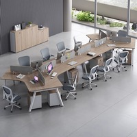 Mobilier de bureau moderne et créatif combinaison de chaise de bureau pour personnel simple siège de carte de séparation modulaire pour 3/5/6 personnes