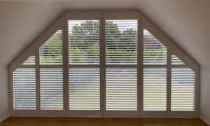 Volets sur mesure de forme irrégulière pour fenêtre de ventilation, en bois et PVC, étanches, avec flux d'air, pare-soleil pour façade extérieure de bâtiment - Product Image 3