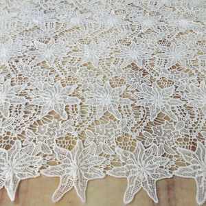 Tessuto <span class=keywords><strong>Bianco</strong></span> di Alta Qualità con Motivo a Fiocco di Neve Traforato, Ricamo 3D in <span class=keywords><strong>Pizzo</strong></span>, Seta di Latte/Poliestere/Nylon per Abiti da Sposa e Copriletti - Product Image 4