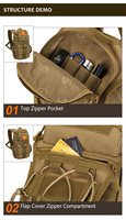 Sac à bandoulière tactique unisexe personnalisable pour le camping, grand format, dissimulé, à fermeture éclair, étanche, 30L