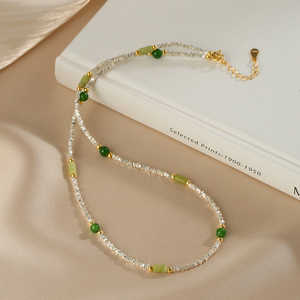 WENCHI S925 Collier en argent sterling avec perles pour femme, bijoux fins, 0,450 kg - Product Image 3