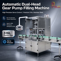 THE ONE TOADF-200 Machine de remplissage automatique à deux têtes avec pompe à engrenages 316L pour huile moteur, shampoing, détergent, jus, liquide