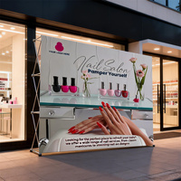 Stand d'exposition pliable portable en aluminium de 3 m avec bannière de fond lumineuse personnalisée en tissu pour salon professionnel, impression par sublimation