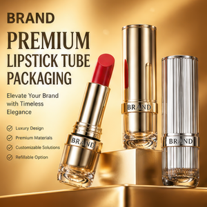 Lápiz Labial Mate Rojo a Rayas Orgánico al por Mayor, Antiadherente, para Maquillaje Diario, Marca Privada - Product Image 1