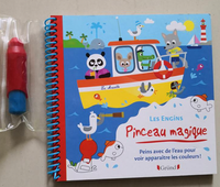 Pages d'activité Aqua Art réutilisables pour la révélation de l'eau Dessin à colorier sans désordre avec stylo à eau en papier durable