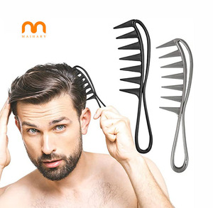 Peigne démêlant et lissant professionnel de haute qualité pour coiffure, à dents larges, design requin, en plastique - Product Image 1