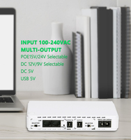 SKE OEM ODM Baterai Lithium Fasa Tunggal Mini DC UPS 5V-24V 1A POE Power Bank untuk Kamera CCTV