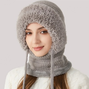 Ensemble <span class=keywords><strong>bonnet</strong></span> d'hiver 3 en 1 pour femmes, <span class=keywords><strong>bonnet</strong></span> en tricot doublé en polaire avec écharpe et masque intégrés, <span class=keywords><strong>bonnet</strong></span> <span class=keywords><strong>de</strong></span> <span class=keywords><strong>neige</strong></span> pour temps froid, sports <span class=keywords><strong>de</strong></span> plein air - Product Image 3