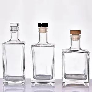 glass wine bottle liquor alcohol guzzle liquor for vodka gin whiskey spirit glass bottle white spirit botellas de vidrio 750ml