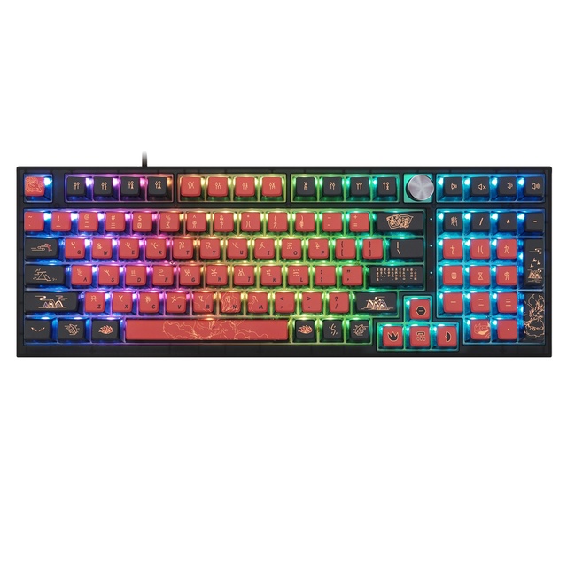 SKYLOONG GK98 90% RGB Gaming Keyboard Gateron Mechanical Switch PBT Keycaps Moto-speed Dual Mode Custom Keyboards Gaminge