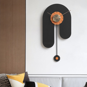 Dynamic Swing Wall <b>Clock</b> Gray Irregular Shape Silent <b>Battery</b> Powered Home Decor Art Piece - Product Image 3