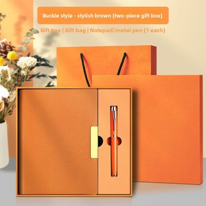 Set de <span class=keywords><strong>Cuaderno</strong></span> de Regalo para el Día <span class=keywords><strong>del</strong></span> Maestro con Impresión de Logotipo, Cubierta de Imitación de Cuero, 100 Hojas - Caja de Regalo para Reuniones de Negocios y Empresas - Product Image 6