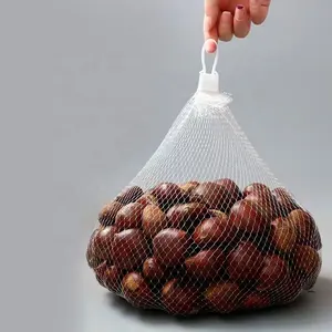 Manufacture Direct Strong Nylon Knitted Mesh Tubular Fruit Nuts Packaging Net Sleeves Bags