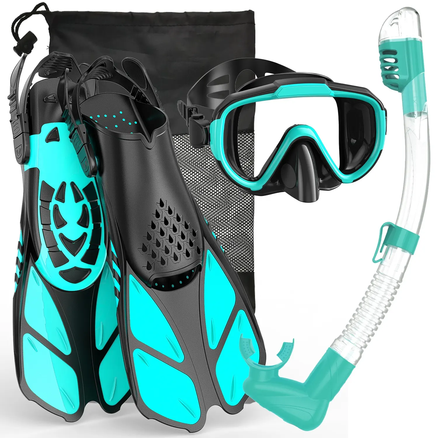 2024 New Fashion Snorkel Set Diving Mask And Dry Snorkel Tube Diving Mask With Diving Fins