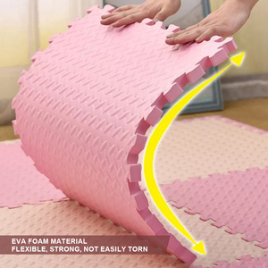 Fábrica al por mayor 100*100cm primavera gimnasio suelo ejercicio Mat Yoga grueso Tatami entrelazado EVA espuma Mat resistente al agua antideslizante - Product Image 3