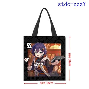Mochilas escolares de diferentes estilos Zenless Zone Zero Bily Anby Anime lienzo bolso de mano Cosplay Anime bolsa de compras - Product Image 5