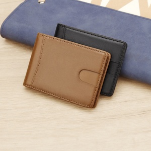 High Quality Men's Luxury Business Wallet RFID Blocking Short Leather <b>Purse</b> with Open Closure - Product Image 2