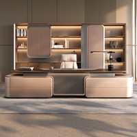 Bureau en L Moderne et Durable, Écologique, Résistant à l'Eau et Anti-Rayures, Couleurs Personnalisables, 2m, 2.4m, 2.8m, pour Dirigeants et Usage Commercial