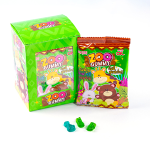 Toptan OEM paketi ayı tavşan ve hayvanat bahçesi sakızlı Vegan şeker fabrikadan meyveli jöle meyve lal toplu toptan - Product Image 4