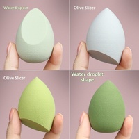 Lot de 4 éponges de maquillage lavables en forme de goutte d'eau, ultra-douces, pour une utilisation à sec ou humide