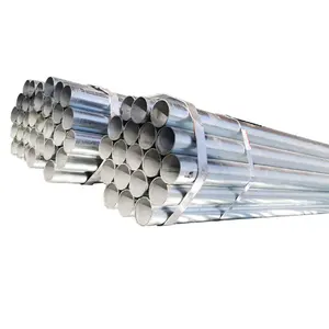 Low Price galvanized round tubing ASTM Steel Iron Pipe 10 Ft Round Galvanized Solid EMT Pipe GB for Oil Pipeline