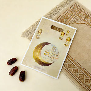 623292 Sacchetti Regalo per Ramadan - Confezione da 12, 23,5cm X 16cm, Lanterne Dorate a Forma di <span class=keywords><strong>Mezzaluna</strong></span> in Plastica, Sacchetti per Feste Islamiche PartyMaker - Product Image 5