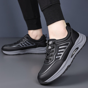 Chaussures de marche pour hommes, bout rond, tige synthétique, doublure en mesh respirant, semelle extérieure en caoutchouc, style décontracté tendance, automne - Product Image 2