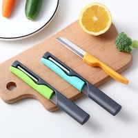 Nouveau design, éplucheur et couteau à éplucher multifonction en acier inoxydable avec manche en plastique