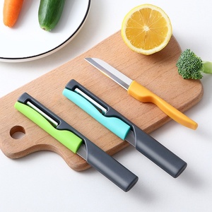 Nouveau design, éplucheur et couteau à éplucher multifonction en acier inoxydable avec manche en plastique - Product Image 4