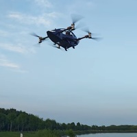 YIVTOL S ZERO Plus + Parachute, temps de vol de 45 minutes, aéronef à une place pour un seul pilote, charge utile de 110 kg, vitesse de 120 km/h, EVTOL personnel