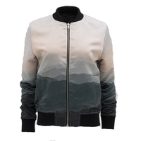 Blouson bomber pour homme, couleur dégradée, matière PU, fermeture éclair, style décontracté, vêtement d'automne, col rabattu, coupe classique